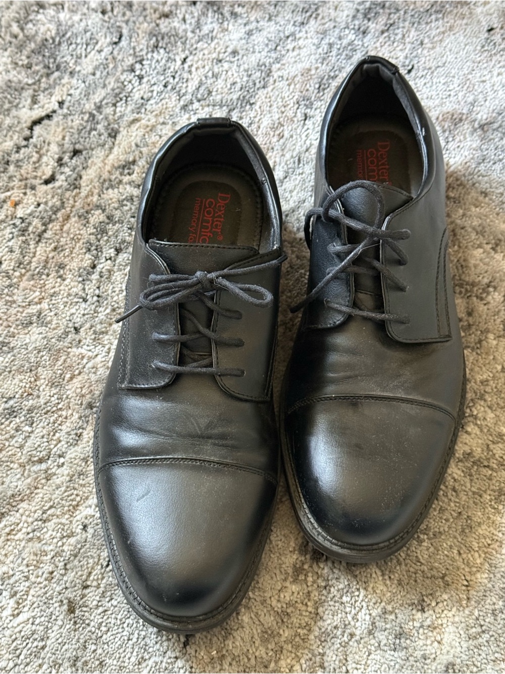 Dexter Black Leather Derby Oxfords for Men